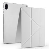 Aksesuarcim Honor Pad X8A ile Uyumlu Kılıf Silikon Yumuşak Kalem Bölmeli Esnek 4 Farklı Stand Olabilen Tablet Kılıfı Gri