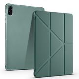 Aksesuarcim Honor Pad X8A ile Uyumlu Kılıf Silikon Yumuşak Kalem Bölmeli Esnek 4 Farklı Stand Olabilen Tablet Kılıfı Koyu Yeşil