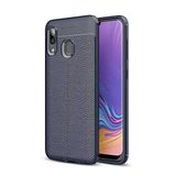 Aksesuarcim Huawei Honor 8C için Kılıf Silikon Deri Görünümlü Lacivert