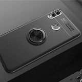 Aksesuarcim Huawei Honor 8C Kılıf Silikon Mıknatıs Yüzüklü Standlı Kapak Rave Siyah