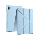 Aksesuarcim Huawei ile Uyumlu Matepad 11.5 2025/2023 Kılıf Silikon Yumuşak Kalem Bölmeli Esnek 4 Farklı Stand Olabilen Tablet Kılıfı Mavi