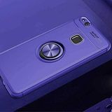 Aksesuarcim Huawei P10 Lite ile Uyumlu Silikon Mıknatıs Yüzüklü Standlı Kılıf, Rave Mavi