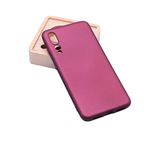 Aksesuarcim Huawei P20 Pro ile Uyumlu Kılıfı Silikon Pastel Renkli Mat Esnek İnce Kapak Prem Mürdüm