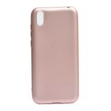 Aksesuarcim Huawei Y7 2019 ile Uyumlu Kılıfı Silikon Pastel Renkli Mat Esnek İnce Kapak Prem Rose Gold