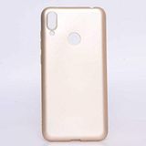 Aksesuarcim Huawei Y7 Prime 2019 ile Uyumlu Kılıfı Silikon Pastel Renkli Mat Esnek İnce Kapak Prem Gold