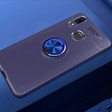Aksesuarcim Huawei Y7 Prime 2019 Kılıf Silikon Mıknatıs Yüzüklü Standlı Kapak Rave Mavi