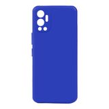 Aksesuarcim İnfinix Hot 12 ile Uyumlu Silikon Kılıf Mat Pastel Renkli Parmak İzi Bırakmayan Yumuşak Kapak Biy Mavi