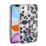 Aksesuarcim iPhone 11 Kılıf Silikon Esnek Desenli Kapak Mep Gri Leopar