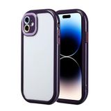 Aksesuarcim iPhone 11 Kılıf Silikon Kamera Korumalı Çerçeve Tasarımlı Kapak Vitam Derin Mor