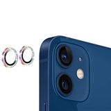 Aksesuarcim iPhone 12 Mini Kamera Lensi Koruyucu Cam Taşlı Colorful