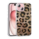 Aksesuarcim iPhone 13 Kılıf Silikon Esnek Desenli Kapak Mep Gold Leopar