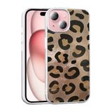 Aksesuarcim iPhone 14 Kılıf Silikon Esnek Desenli Kapak Mep Gold Leopar