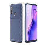 Aksesuarcim Oppo A31 ile Uyumlu Kılıf Silikon İnce Karbon Lüx Parmak İzi Yapmayan Tarz Kapak Lacivert