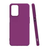Aksesuarcim Oppo A55 4G ile Uyumlu Silikon Kılıf Mat Pastel Renkli Parmak İzi Bırakmayan Yumuşak Kapak Biy Mor