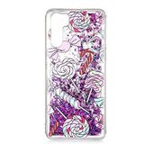 Aksesuarcim Oppo Reno 3 Kılıf Silikon Desenli Sıvılı Simli Kapak Marsh No3