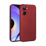 Aksesuarcim Realme 10 4G ile Uyumlu Kılıfı Silikon Pastel Renkli Mat Esnek İnce Kapak Prem Kırmızı