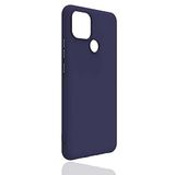 Aksesuarcim Realme C25Y ile Uyumlu Silikon Kılıf Mat Pastel Renkli Parmak İzi Bırakmayan Yumuşak Kapak Biy Lacivert