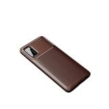 Aksesuarcim Samsung Galaxy A02S ile Uyumlu Kılıf Silikon İnce Karbon Lüx Parmak İzi Yapmayan Tarz Kapak Kahverengi