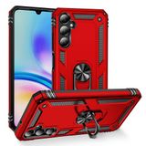 Aksesuarcim Samsung Galaxy A05S ile Uyumlu Kılıf Silikon Yüzük Standlı Araç Tutucu için Mıknatıslı Darbe Karşı Dayanıklı Koruma Tank İnce Kap Vega Kırmızı