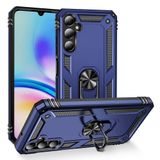 Aksesuarcim Samsung Galaxy A05S ile Uyumlu Kılıf Silikon Yüzük Standlı Araç Tutucu için Mıknatıslı Darbe Karşı Dayanıklı Koruma Tank İnce Kap Vega Lacivert