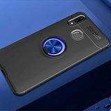Aksesuarcim Samsung Galaxy A10S Kılıf Silikon Mıknatıs Yüzüklü Standlı Kapak Rave Siyah-Mavi