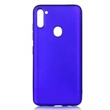 Aksesuarcim Samsung Galaxy A11 ile Uyumlu Kılıfı Silikon Pastel Renkli Mat Esnek İnce Kapak Prem Saks Mavi