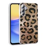 Aksesuarcim Samsung Galaxy A16 Kılıf Silikon Esnek Desenli Kapak Mep Gold Leopar