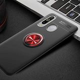 Aksesuarcim Samsung Galaxy A20S Kılıf Silikon Mıknatıs Yüzüklü Standlı Kapak Rave Siyah-Kırmızı