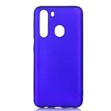 Aksesuarcim Samsung Galaxy A21 ile Uyumlu Kılıfı Silikon Pastel Renkli Mat Esnek İnce Kapak Prem Saks Mavi