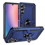 Aksesuarcim Samsung Galaxy A25 ile Uyumlu Kılıf Silikon Yüzük Standlı Araç Tutucu için Mıknatıslı Darbe Karşı Dayanıklı Koruma Tank İnce Kap Vega Lacivert