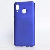 Aksesuarcim Samsung Galaxy A30 ile Uyumlu Kılıfı Silikon Pastel Renkli Mat Esnek İnce Kapak Prem Saks Mavi