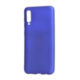 Aksesuarcim Samsung Galaxy A30S ile Uyumlu Kılıfı Silikon Pastel Renkli Mat Esnek İnce Kapak Prem Saks Mavi