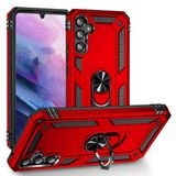 Aksesuarcim Samsung Galaxy A54 ile Uyumlu Kılıf Silikon Yüzük Standlı Araç Tutucu için Mıknatıslı Darbe Karşı Dayanıklı Koruma Tank İnce Kap Vega Kırmızı
