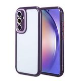 Aksesuarcim Samsung Galaxy A54 Kılıf Silikon Kamera Korumalı Çerçeve Tasarımlı Kapak Vitam Derin Mor