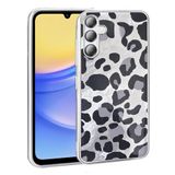 Aksesuarcim Samsung Galaxy A56 Kılıf Silikon Esnek Desenli Kapak Mep Gri Leopar