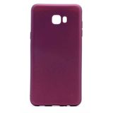 Aksesuarcim Samsung Galaxy C9 Pro ile Uyumlu Kılıfı Silikon Pastel Renkli Mat Esnek İnce Kapak Prem Mürdüm