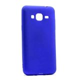 Aksesuarcim Samsung Galaxy J3 ile Uyumlu Kılıfı Silikon Pastel Renkli Mat Esnek İnce Kapak Prem Saks Mavi