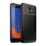Aksesuarcim Samsung Galaxy J4 ile Uyumlu Kılıf Silikon İnce Karbon Lüx Parmak İzi Yapmayan Tarz Kapak Siyah