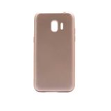 Aksesuarcim Samsung Galaxy J4 ile Uyumlu Kılıfı Silikon Pastel Renkli Mat Esnek İnce Kapak Prem Gold