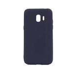 Aksesuarcim Samsung Galaxy J4 ile Uyumlu Kılıfı Silikon Pastel Renkli Mat Esnek İnce Kapak Prem Siyah