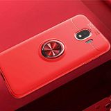 Aksesuarcim Samsung Galaxy J4 Kılıf Silikon Mıknatıs Yüzüklü Standlı Kapak Rave Kırmızı