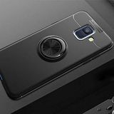 Aksesuarcim Samsung Galaxy J6 Kılıf Silikon Mıknatıs Yüzüklü Standlı Kapak Rave Siyah
