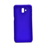 Aksesuarcim Samsung Galaxy J6 Plus ile Uyumlu Kılıfı Silikon Pastel Renkli Mat Esnek İnce Kapak Prem Saks Mavi