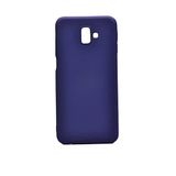 Aksesuarcim Samsung Galaxy J8 ile Uyumlu Kılıfı Silikon Pastel Renkli Mat Esnek İnce Kapak Prem Lacivert