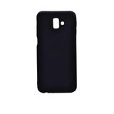 Aksesuarcim Samsung Galaxy J8 ile Uyumlu Kılıfı Silikon Pastel Renkli Mat Esnek İnce Kapak Prem Siyah
