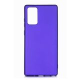 Aksesuarcim Samsung Galaxy Note 20 ile Uyumlu Kılıfı Silikon Pastel Renkli Mat Esnek İnce Kapak Prem Saks Mavi