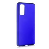 Aksesuarcim Samsung Galaxy S20 ile Uyumlu Kılıfı Silikon Pastel Renkli Mat Esnek İnce Kapak Prem Saks Mavi