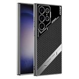 Aksesuarcim Samsung Galaxy S23 Ultra Kılıf Ultra İnce Kamera Korumalı Sert Silkon Kapak Siyah Karbon