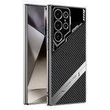 Aksesuarcim Samsung Galaxy S24 Ultra Kılıf Ultra İnce Kamera Korumalı Sert Silkon Kapak Siyah-Karbon