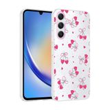 Aksesuarcim Samsung Galaxy S25 FE ile Uyumlu Kılıfı Şeffaf Desenli Kamera Lens Korumalı İnce Sert Silikon Kapak Klip Kalpli Kiraz